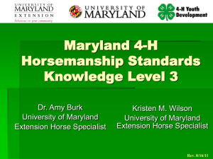 Horsemanship Standards Knowledge Level 3 