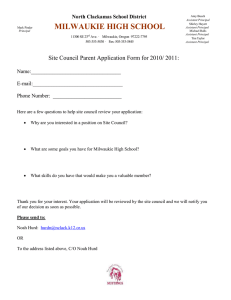 MILWAUKIE HIGH SCHOOL  Site Council Parent Application Form for 2010/ 2011: