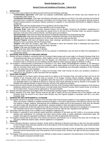 Ricardo Shanghai Co Ltd General Terms and Conditions of Purchase (English Version)