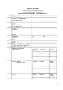 Click here to view / download Self appraisal form of teaching faculty Word File Format