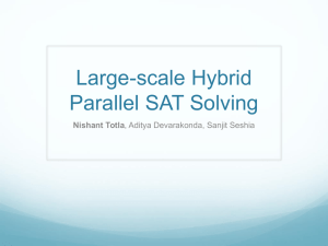 Large-scale Hybrid Parallel SAT Solving Nishant Totla