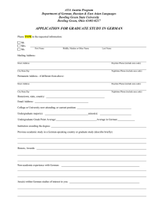 department application form