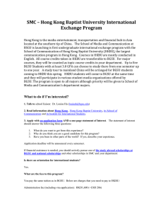View Info of SMC-Hong Kong Baptist University International Exchange Program