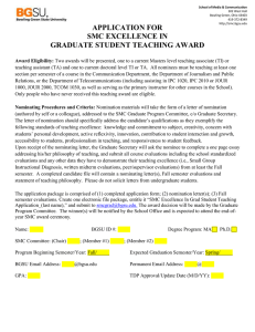 SMC Excellence in Graduate Student Teaching Award