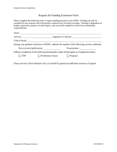 Request for Funding Extension Form