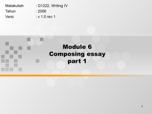 Module 6 Composing essay part 1 Matakuliah