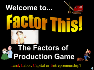 Factor This": A Factors of Production Game