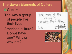 7 Elements of Culture P.P.