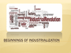 Beginnings of Industrialization