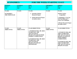 ECONOMICS  FOR THE WEEK STARTING 11/4/13