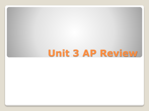 Unit 3 AP Review