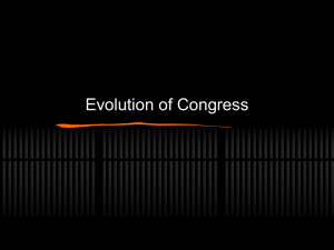 Evolution of Congress