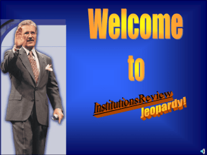 Institutions Review-Jeopardy