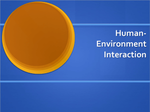Human- Environment Interaction