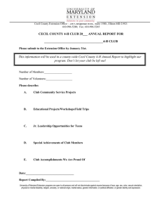 Club Annual Report Form-Word Version (Writeable Form)