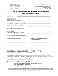 Achievement Night Nomination Form 2015 (Writeable Form)