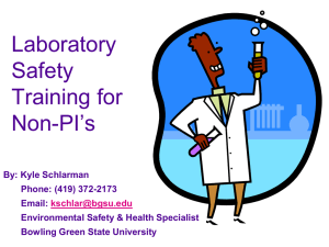 Laboratory Safety for Non-PI's