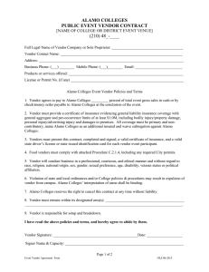 Event Vendor Agreement Form