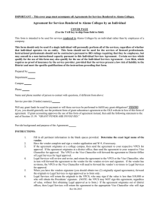 Services Agreement Form Individual