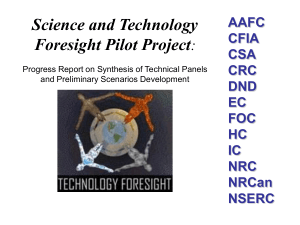 Science and Technology Foresight Pilot Project : AAFC