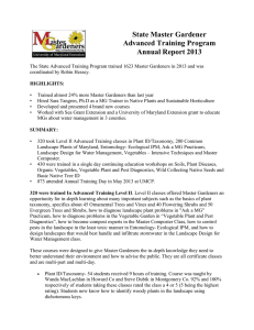 State MG Advanced 2013 Training Report