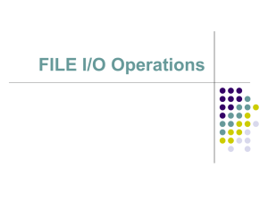 FILE I/O Operations
