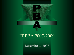 IT PBA 2007-2009 December 3, 2007