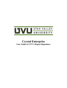 Instructions on How to Use Crystal Enterprise to view your reports