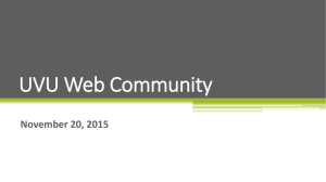 UVU Web Community November 20, 2015