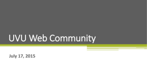 UVU Web Community July 17, 2015