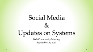 Social Media &amp; Updates on Systems Web Community Meeting