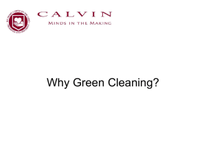 Building Services Resident Student Green Cleaning