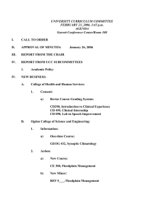 UNIVERSITY CURRICULUM COMMITTEE FEBRUARY 23, 2006, 3:45 p.m. AGENDA Garrett Conference Center/Room 100