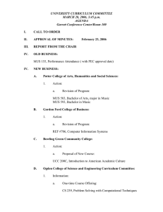 UNIVERSITY CURRICULUM COMMITTEE MARCH 28, 2006, 3:45 p.m. AGENDA Garrett Conference Center/Room 100