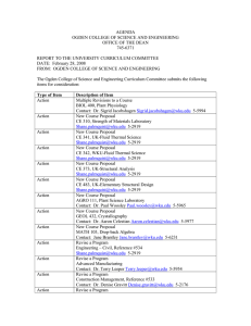 AGENDA OGDEN COLLEGE OF SCIENCE AND ENGINEERING OFFICE OF THE DEAN 745-6371