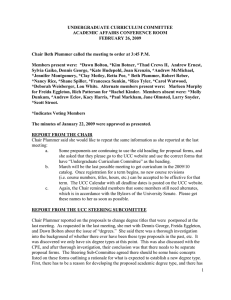 UNDERGRADUATE CURRICULUM COMMITTEE ACADEMIC AFFAIRS CONFERENCE ROOM FEBRUARY 26, 2009