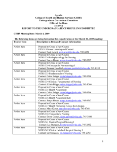 Agenda College of Health and Human Services (CHHS) Undergraduate Curriculum Committee