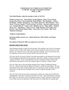 UNDERGRADUATE CURRICULUM COMMITTEE ACADEMIC AFFAIRS CONFERENCE ROOM APRIL 23, 2009