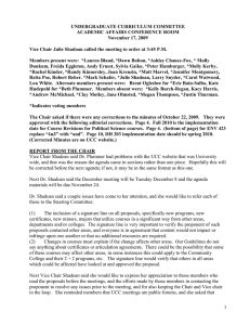 UNDERGRADUATE CURRICULUM COMMITTEE ACADEMIC AFFAIRS CONFERENCE ROOM November 17, 2009