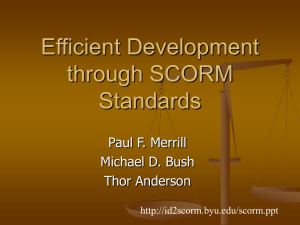 Efficient Development through SCORM Standards