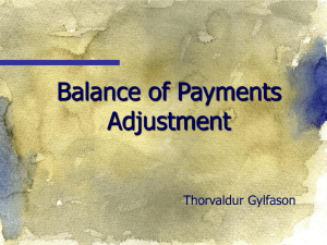 Balance of Payments and Adjustment Mechanisms/Part I