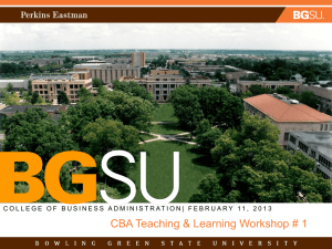 CBA Teaching and Learning Workshop