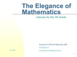The elegant of mathematics (ppt version)