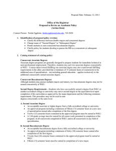 Policy Revision to Dual and Subsequent Degrees