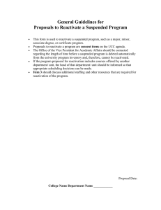 Reactivate a Suspended Program