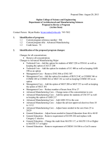 Advanced Manufacturing