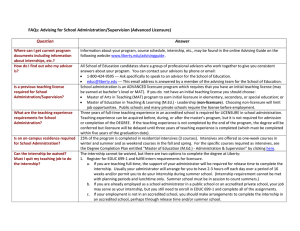 Administration/Supervision Frequently Asked Questions