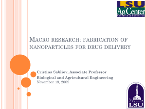 M : ACRO RESEARCH FABRICATION OF
