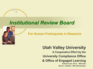 About UVU IRB (ppt)