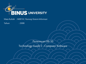 Pertemuan 09-10 Technology Guide 2 - Computer Software Tahun